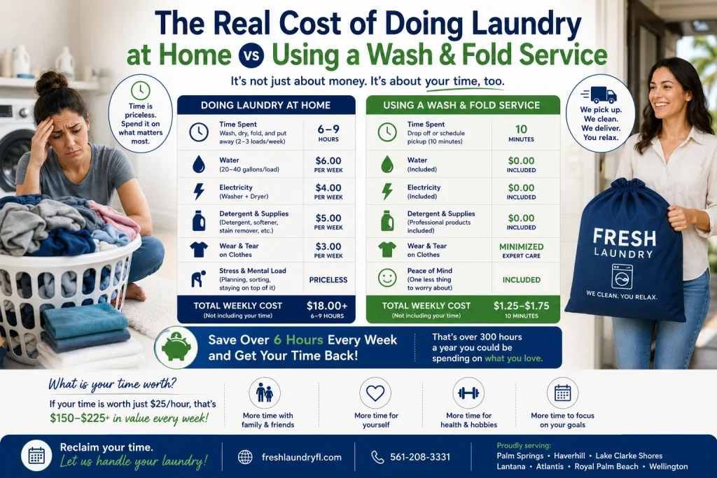 The Real Cost of Doing Laundry at Home vs Using a Wash & Fold Service