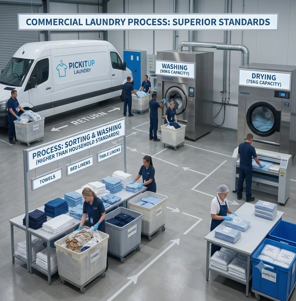 commercial laundry services work